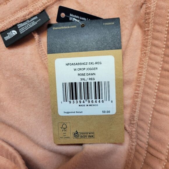 The North Face Half Dome Crop Joggers Women's Plus Size 3X / XXXL Rose Dawn - Picture 6 of 13